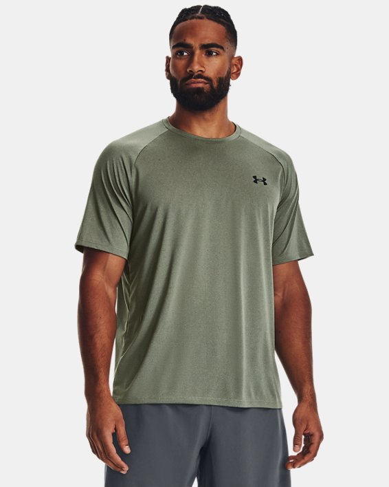 Tee-shirt texturé à manches courtes UA Tech™ 2.0 pour homme, Green, pdpMainDesktop image number 0